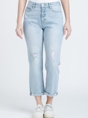 Warehouse One Distressed Girlfriend Jeans
